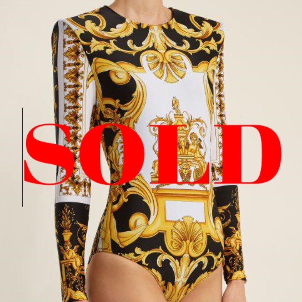 Versace BAROCCO Long Sleeve Bodysuit